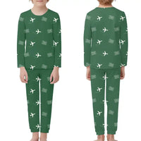 Thumbnail for Egilsstaðir Airport (EGS) Pajamas - Children Pajamas - Green