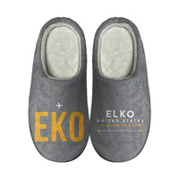 Thumbnail for Elko Regional Airport (EKO) Slippers & Flip Flops - Slippers - Cotton - Code - Different - Gray