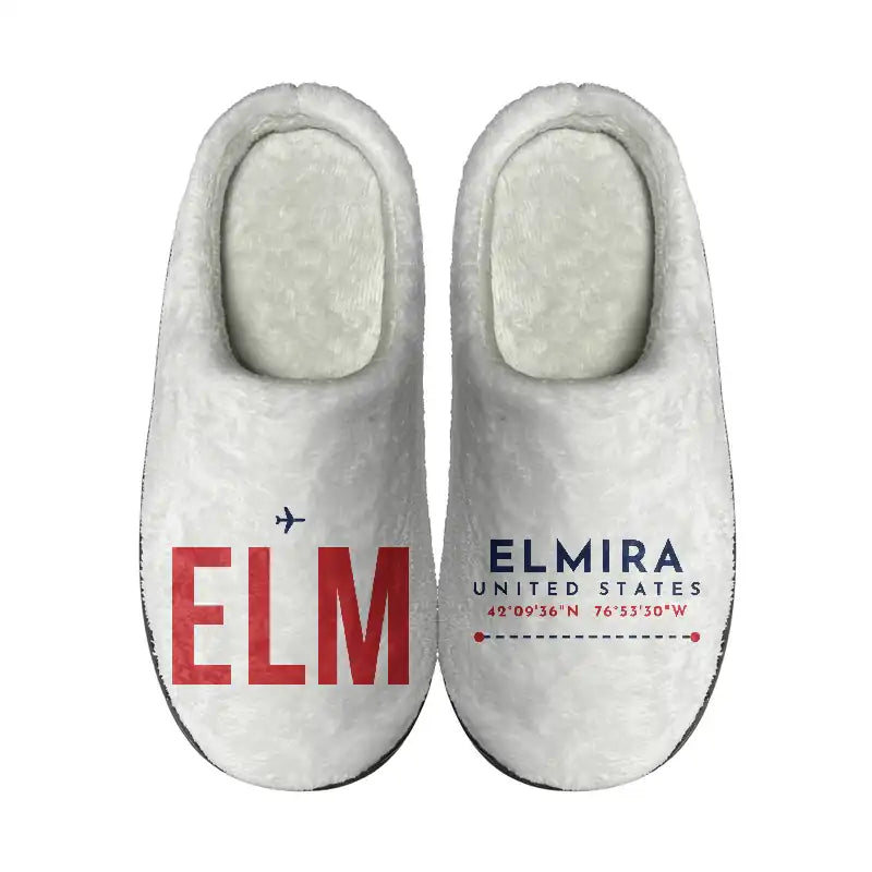 Elmira Corning Regional Airport (ELM) Slippers & Flip Flops - Slippers - Cotton - Code - Different - White
