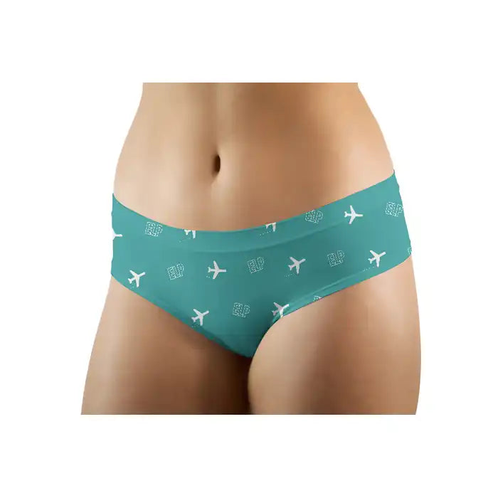 El Paso International Airport (ELP) Women Panties - Pattern - Turquoise - Front