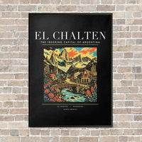Thumbnail for EL CHALTEN - Poster - Canvas Framed - Black