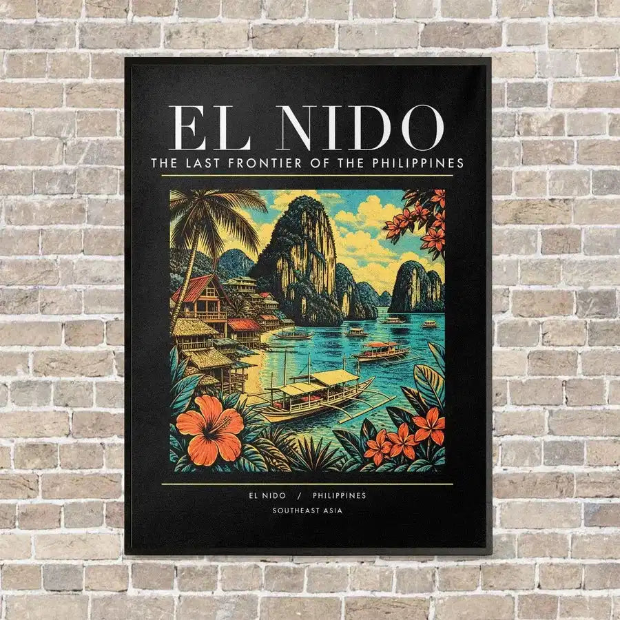 EL NIDO - Poster - Canvas Framed - Black