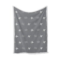 Thumbnail for East Midlands Airport (EMA) Bedding Sets & Blankets - Blanket - Pattern - Gray