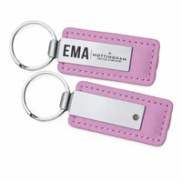 Thumbnail for East Midlands Airport (EMA) Leather Key Chains - Leather Key Chain - Faux Leather - Original Design - Pink