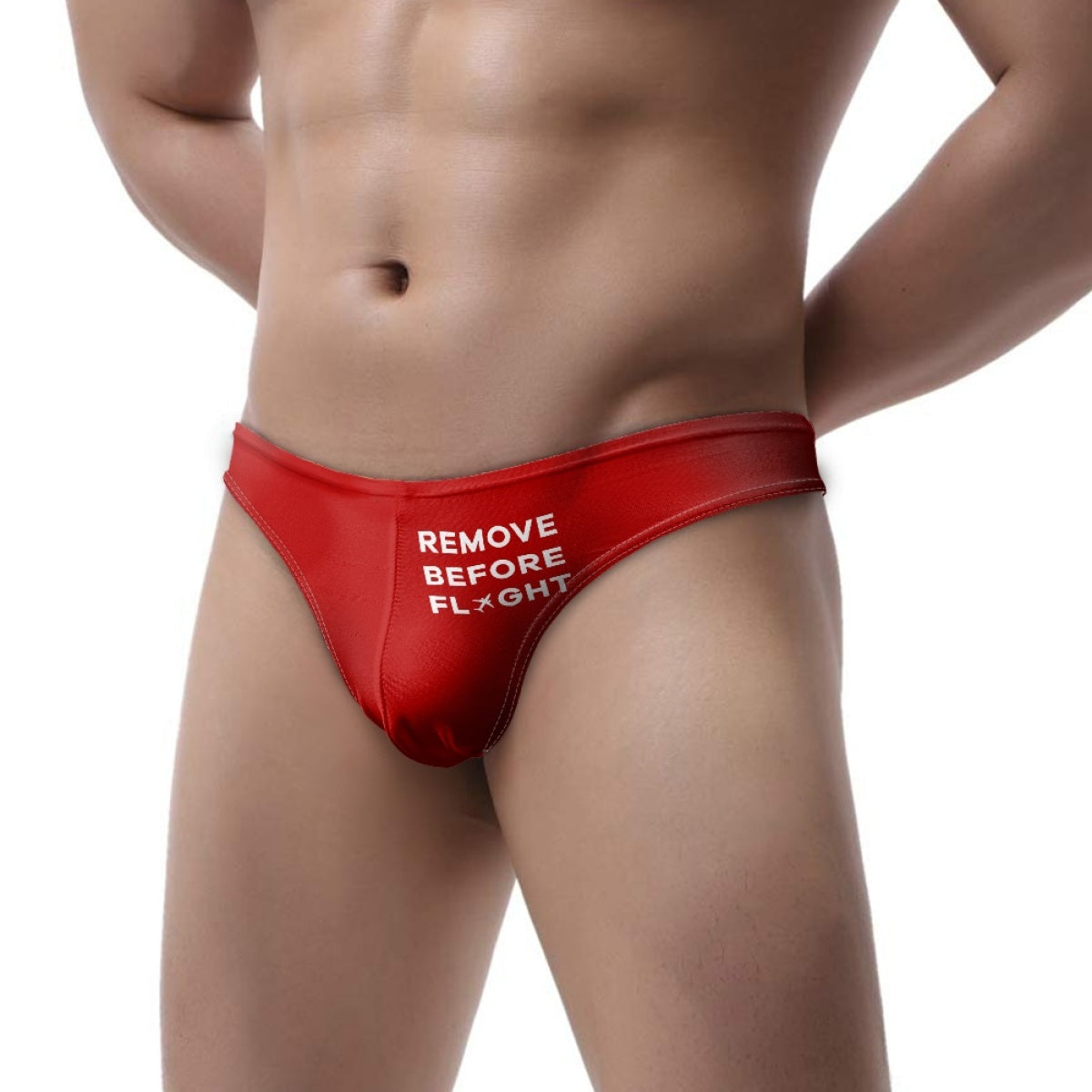 Remove Before Flight Designed Men Thong Underwear