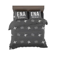 Thumbnail for Kenai Municipal Airport (ENA) Bedding Sets & Blankets - Bedding Set - Pattern - Black