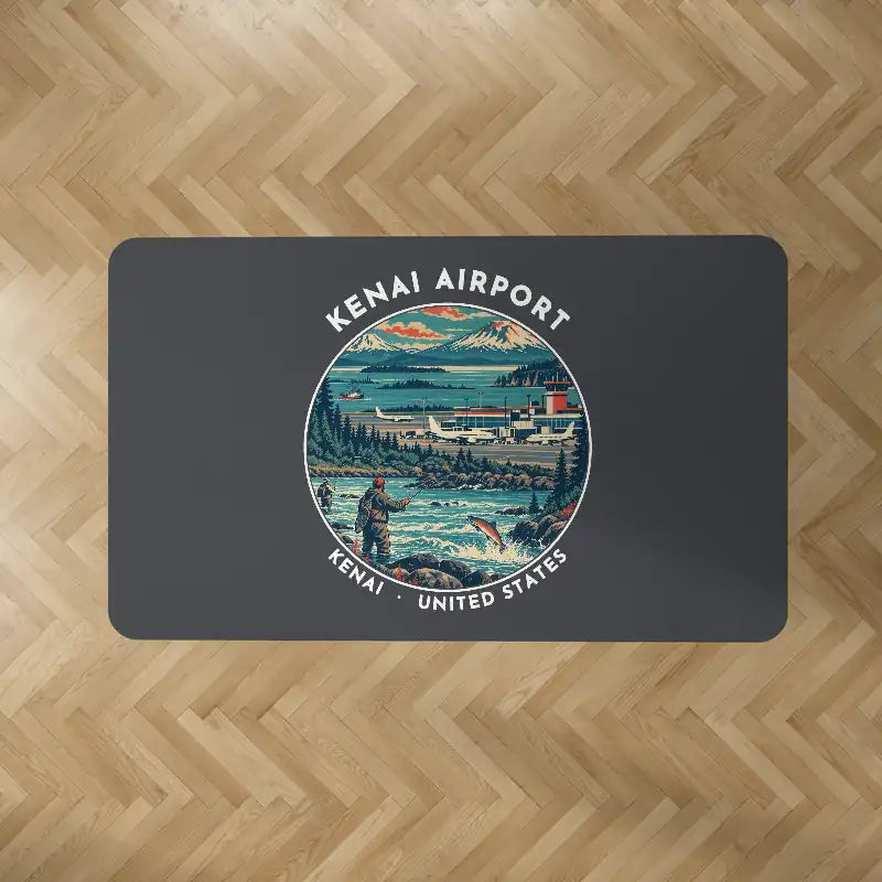 Kenai Municipal Airport (ENA) Carpets - Carpet Rectangle - Badge - Dark Gray V2