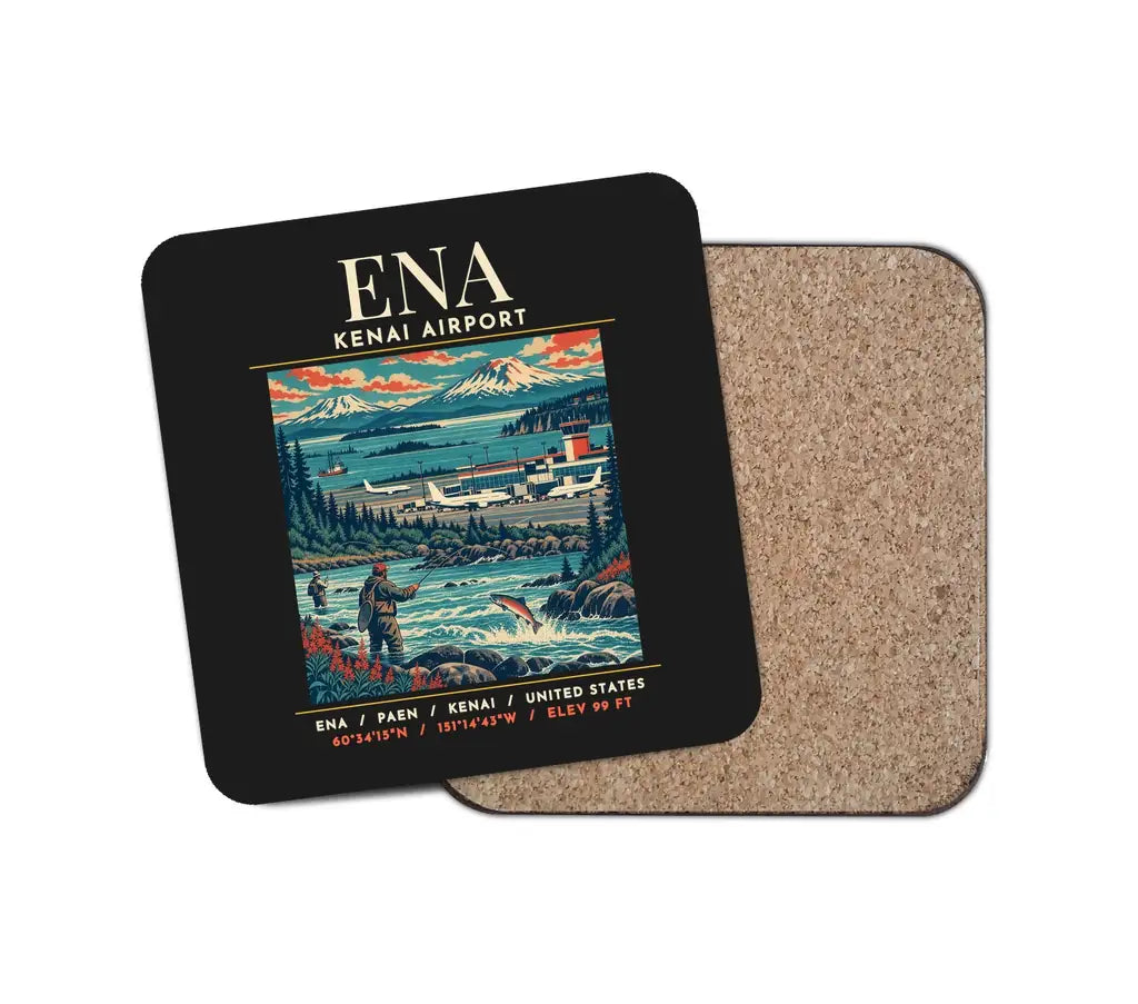 ENA - Poster - Coaster - Black