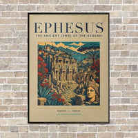 Thumbnail for EPHESUS - Poster - Canvas Framed - Beige
