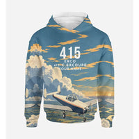 Thumbnail for ERCO 415-C Ercoupe 3D All-Over Print Clothing - Hoodie - 3D + Name