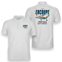 Thumbnail for ERCO 415-C Ercoupe - Cartoon - Double-Side Polo - White