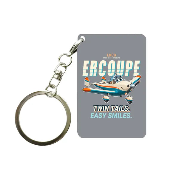 ERCO 415-C Ercoupe - Cartoon - Key Chain - Gray