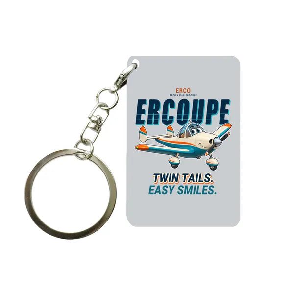 ERCO 415-C Ercoupe - Cartoon - Key Chain - Light Gray