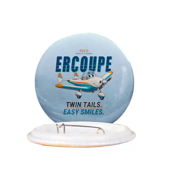 ERCO 415-C Ercoupe - Cartoon - Pin - Light Blue
