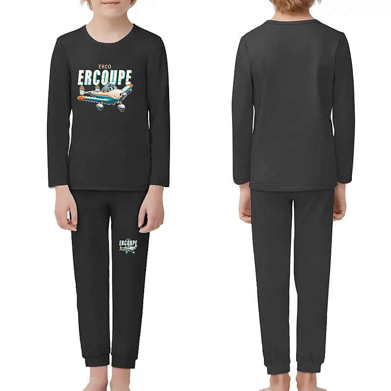 ERCO 415-C Ercoupe - Children Pajamas - Cartoon Chest - Black