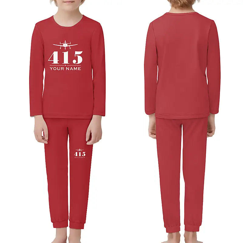 ERCO 415-C Ercoupe - Children Pajamas - Heritage Chest + Name - Red