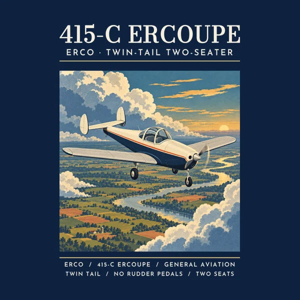 ERCO 415-C Ercoupe - Poster - Card