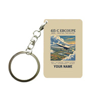 Thumbnail for ERCO 415-C Ercoupe - Poster + Name - Key Chain - Beige