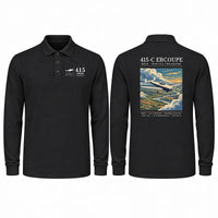 Thumbnail for ERCO 415-C Ercoupe Premium Polo T-Shirts - Poster - Long Sleeve - Black