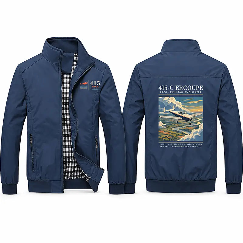 ERCO 415-C Ercoupe Stylish Jackets - Stand Collar - Poster - Navy Blue