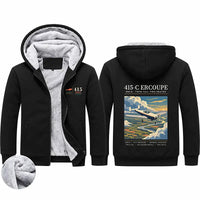 Thumbnail for ERCO 415-C Ercoupe Zipped Sweatshirts - Poster - Black