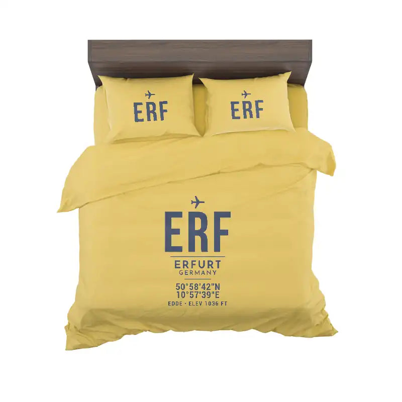 Erfurt-Weimar Airport (ERF) Bedding Sets & Blankets - Bedding Set - ID Tag - Yellow