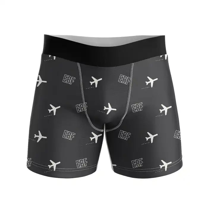 Erfurt-Weimar Airport (ERF) Men Boxers - Pattern - Black