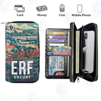 Thumbnail for Erfurt-Weimar Airport (ERF) Leather Wallets - Zip Long Wallet - Scene