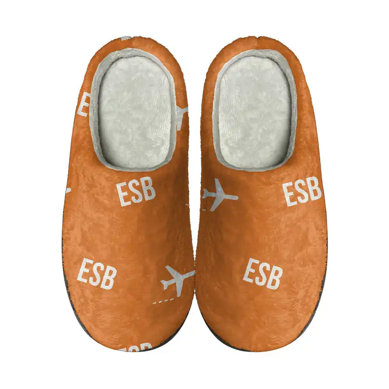 Ankara Esenboga Airport (ESB) Slippers & Flip Flops - Slippers - Cotton - Pattern - Orange