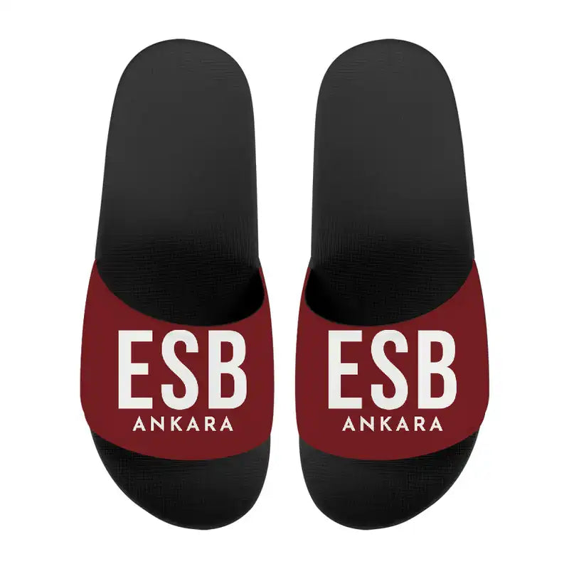 Ankara Esenboga Airport (ESB) Slippers & Flip Flops - Slippers - Sport - Code - Dark Red