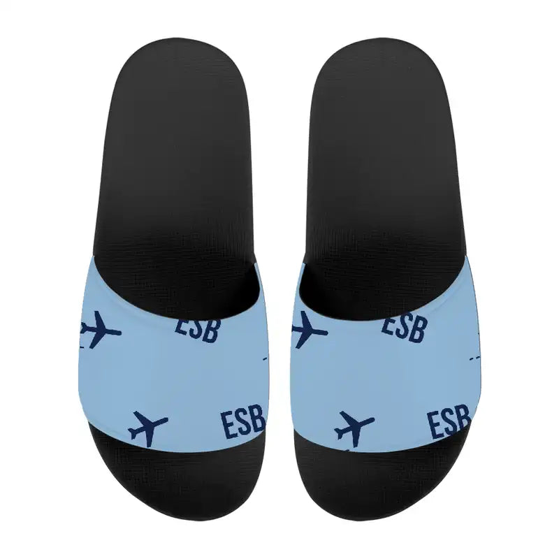 Ankara Esenboga Airport (ESB) Slippers & Flip Flops - Slippers - Sport - Pattern - Light Blue
