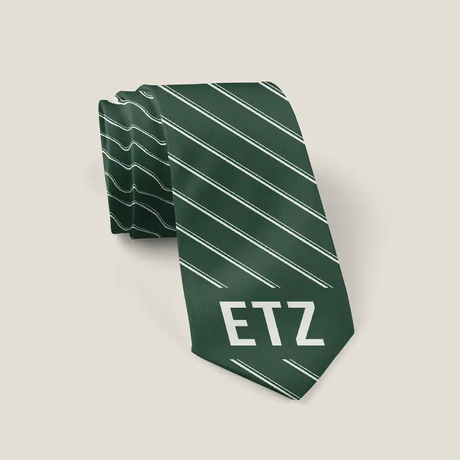 Metz–Nancy–Lorraine Airport (ETZ) Ties - Tie - Stripe - Dark Green