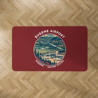 Thumbnail for Eugene Airport Mahlon Sweet Field (EUG) Carpets - Carpet Rectangle - Badge - Dark Red V2