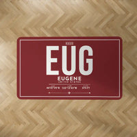 Thumbnail for Eugene Airport Mahlon Sweet Field (EUG) Carpets - Carpet Rectangle - ID Tag - Dark Red V2