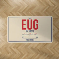 Thumbnail for Eugene Airport Mahlon Sweet Field (EUG) Carpets - Carpet Rectangle - ID Tag + Name - Beige V2
