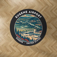 Thumbnail for Eugene Airport Mahlon Sweet Field (EUG) Carpets - Carpet Round - Badge - Black V2