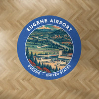 Thumbnail for Eugene Airport Mahlon Sweet Field (EUG) Carpets - Carpet Round - Badge - Blue V2