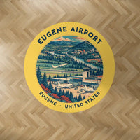 Thumbnail for Eugene Airport Mahlon Sweet Field (EUG) Carpets - Carpet Round - Badge - Yellow V2