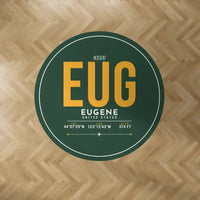 Thumbnail for Eugene Airport Mahlon Sweet Field (EUG) Carpets - Carpet Round - ID Tag - Dark Green V2