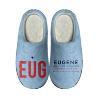 Thumbnail for Eugene Airport Mahlon Sweet Field (EUG) Slippers & Flip Flops - Slippers - Cotton - Code - Different - Light Blue