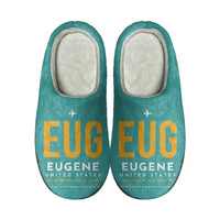 Thumbnail for Eugene Airport Mahlon Sweet Field (EUG) Slippers & Flip Flops - Slippers - Cotton - Code - Same - Turquoise