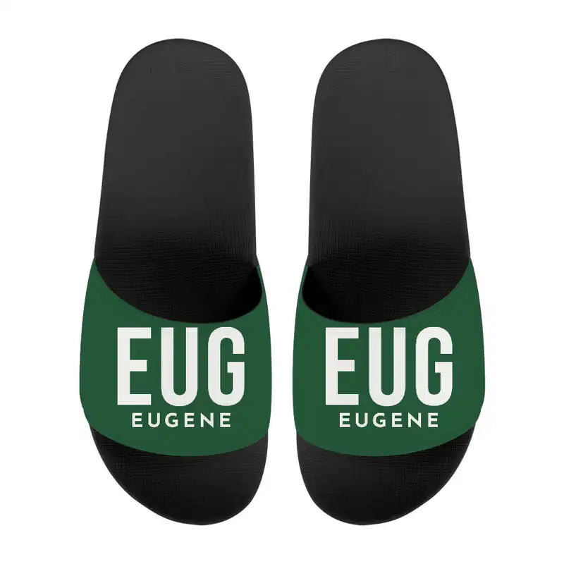 Eugene Airport Mahlon Sweet Field (EUG) Slippers & Flip Flops - Slippers - Sport - Code - Green