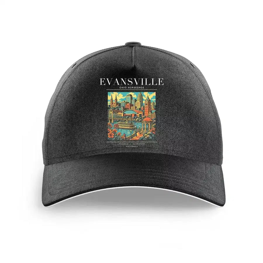 EVANSVILLE - Poster - Hat - Black