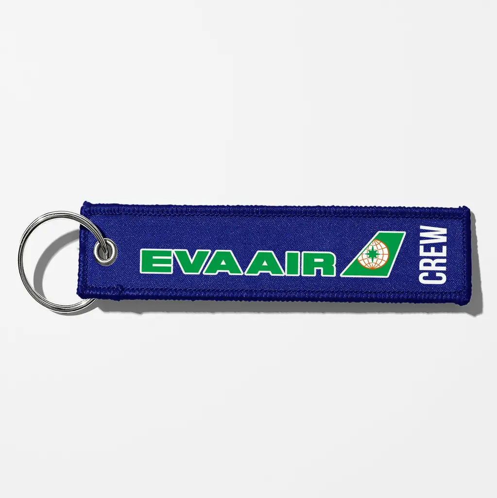 EVA Air Airlines Crew & Staff Tag Key Chains - Blue - Crew
