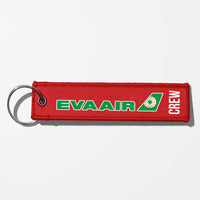 Thumbnail for EVA Air Airlines Crew & Staff Tag Key Chains - Red - Crew