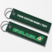 Thumbnail for EVA Air Airlines Crew & Staff Tag Key Chains - Dark Green - Personalized