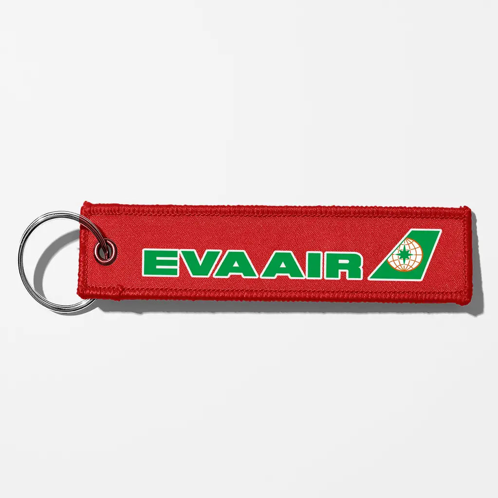 EVA Air Airlines Crew & Staff Tag Key Chains - Red
