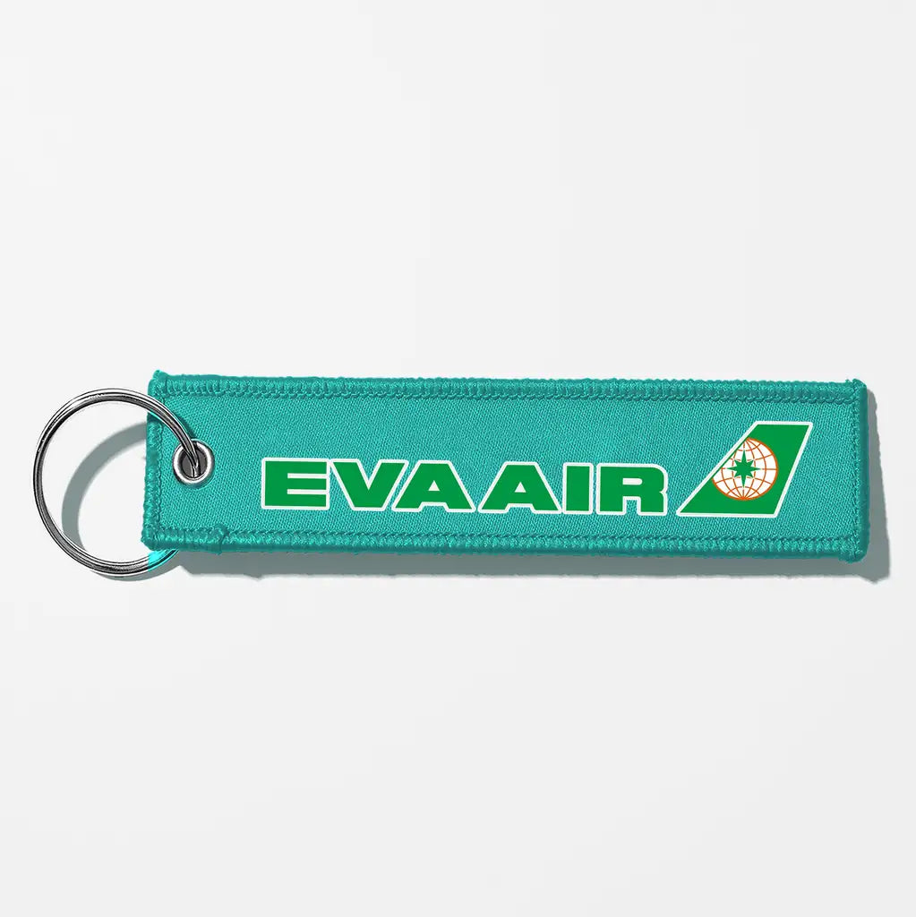 EVA Air Airlines Crew & Staff Tag Key Chains - Turquoise