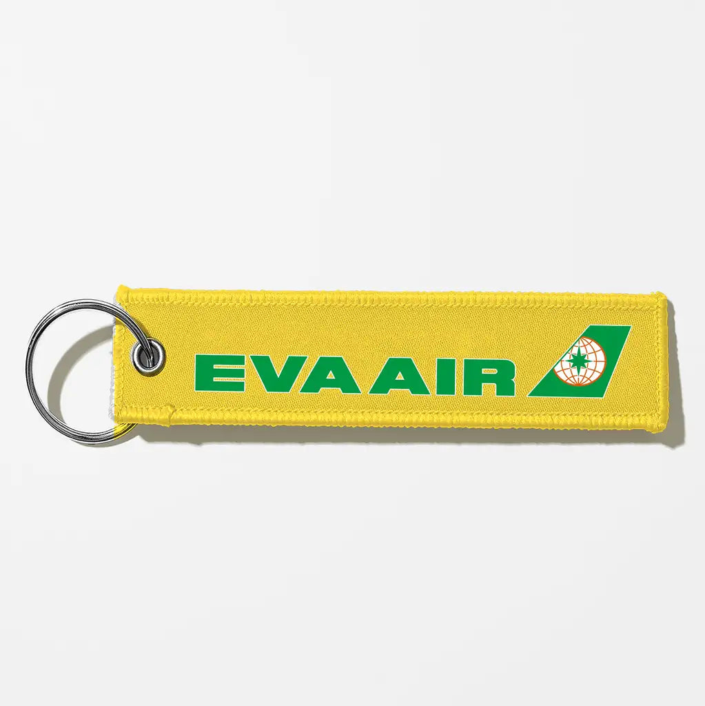 EVA Air Airlines Crew & Staff Tag Key Chains - Yellow