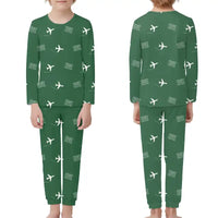 Thumbnail for Harstad Narvik Evenes Airport (EVE) Pajamas - Children Pajamas - Green
